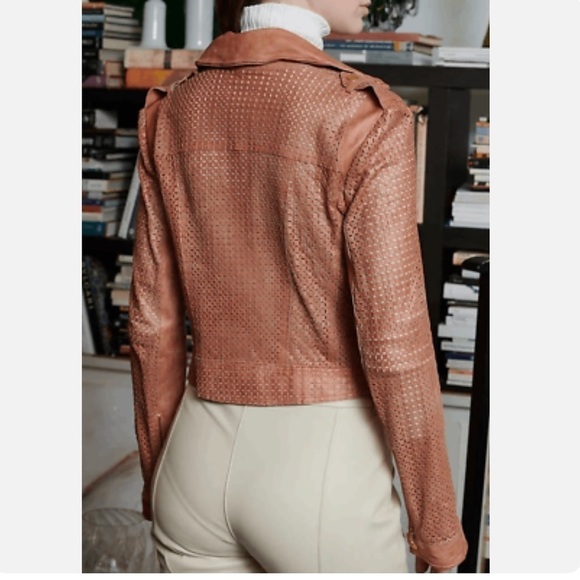 Jakett New York JOSEY PERFORATED VINTAGE LEATHER Jacket - Picture 2 of 9